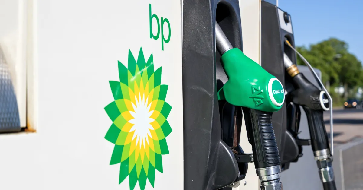 An image of a gas bump at a BP gas station.