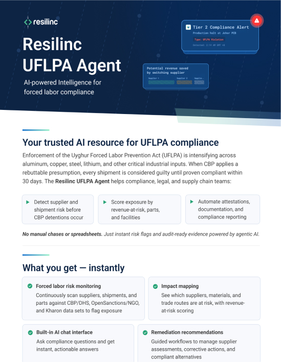 Resilinc UFLPA-Agent-Cover